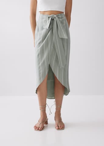 Adrina Drape Tie Front Skirt
