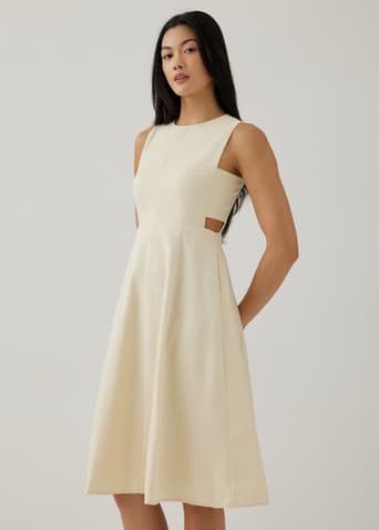 Inka Textured Fit & Flare Dress