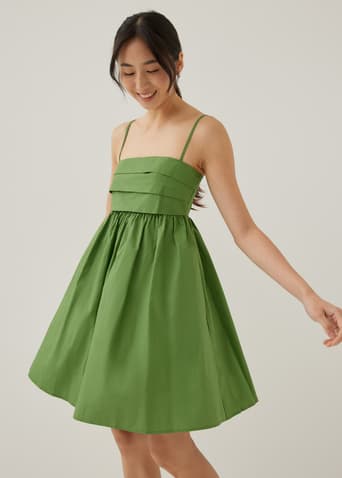Faiza Cotton Babydoll Mini Dress