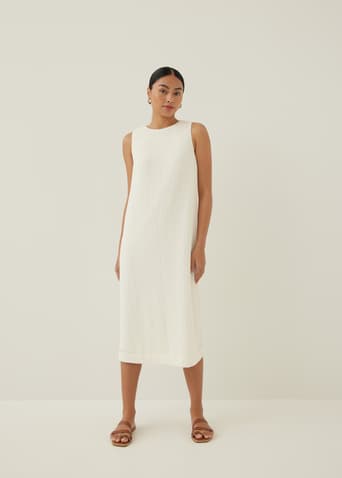 Krizta Textured Column Midi Dress
