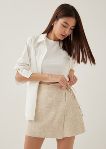 Albertha Tweed A-line Skort
