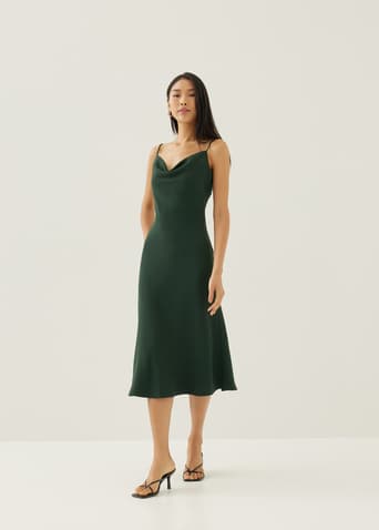 Adrianna Cowl Neck Midi Dress