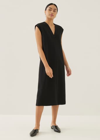 Dwyn Relaxed V-neck Midi Dress
