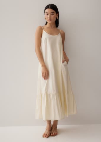 Philippa Cotton Ruffle Maxi Dress