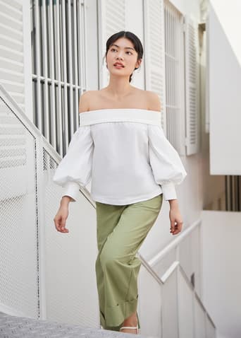 Shayla Off Shoulder Puff Sleeve Blouse