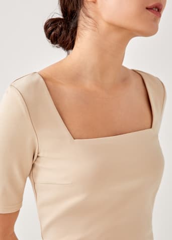 Tegan Fitted Square Neck Top