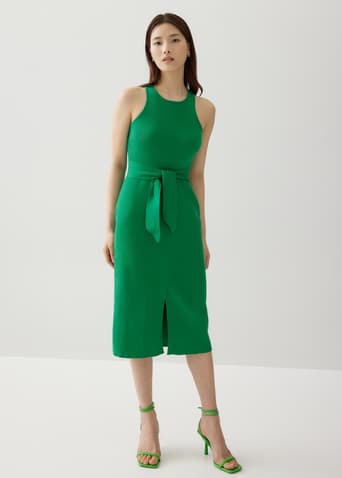 Olym Ribbed Knit Midi Dress