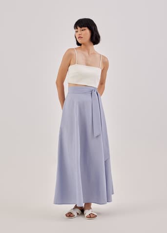 Jolie Front Slit Sash Skirt