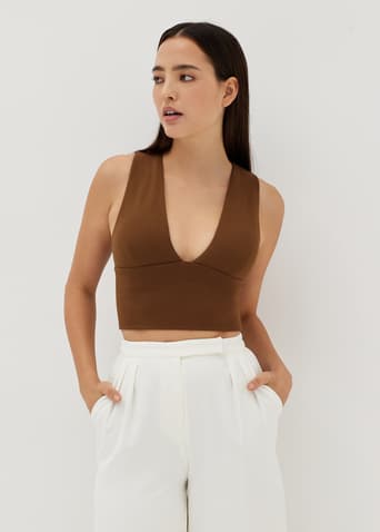 Della Padded Crop Top