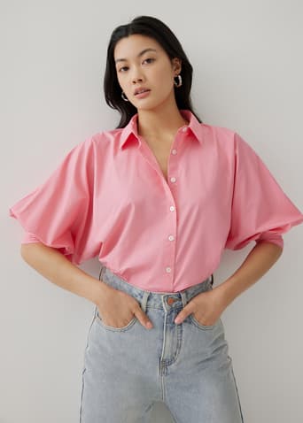 Brienne Cotton Puff Sleeve Shirt