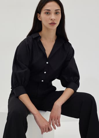 Brienne Cotton Puff Sleeve Shirt