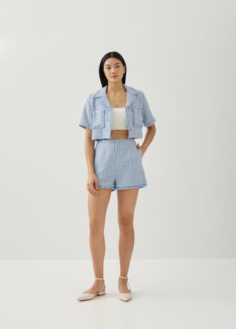 Lannie Tweed Crop Outer