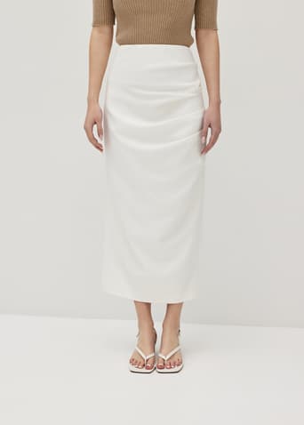 Mailea Side Pleat Column Skirt