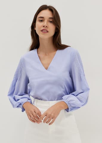 Brylie Puff Sleeve Shell Blouse
