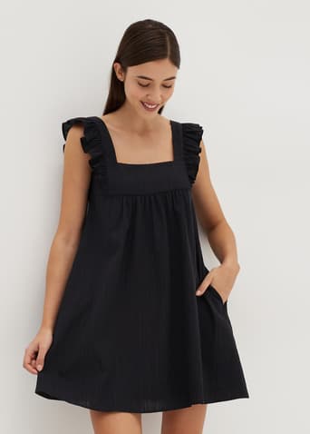 Effie Textured Frill Babydoll Dress