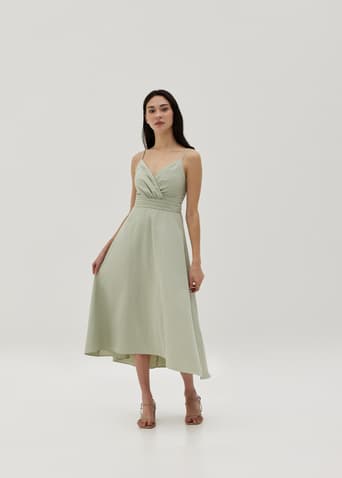Elaiza Padded Pleat Front Dress
