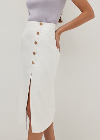 Bevelyn Textured Column Midaxi Skirt