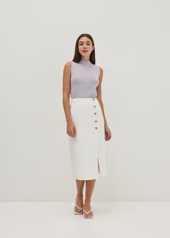 Bevelyn Textured Column Midaxi Skirt