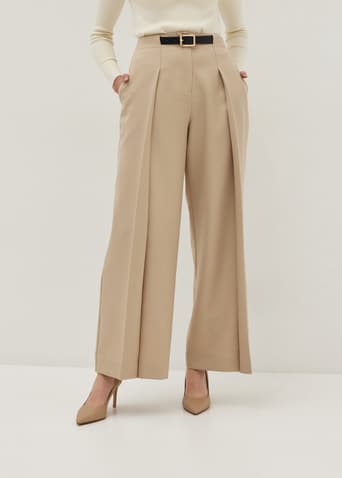 Nina Belted Pleated Trousers