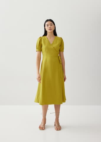 Berenice Linen Wrap Dress