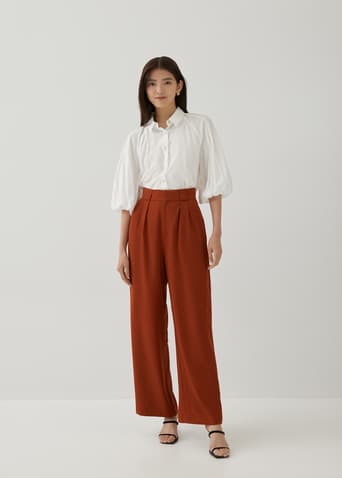 Monalise Pleat Straight Leg Pants