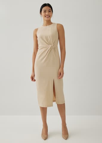 Eartha Textured Side Twist Dress
