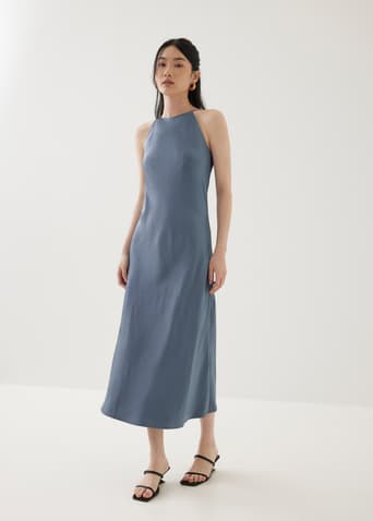 Jorelle Satin A-line Midaxi Dress