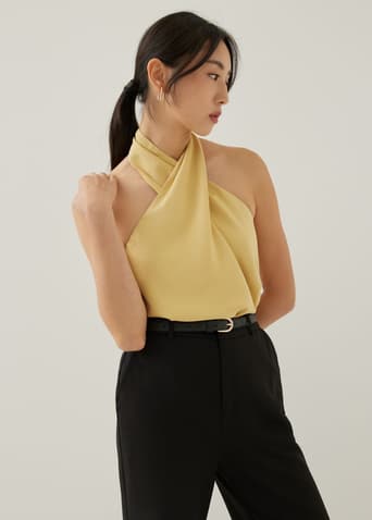 Isidra Satin Halter Top