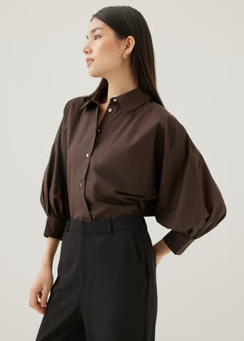 Brienne Cotton Puff Sleeve Shirt