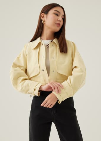 Mackie Collared Crop Trench