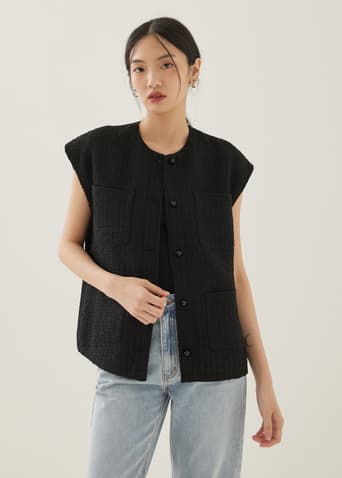 Kolin Relaxed Tweed Vest