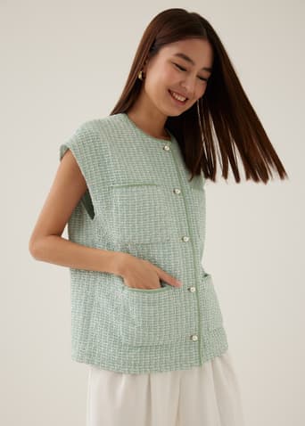Kolin Relaxed Tweed Vest