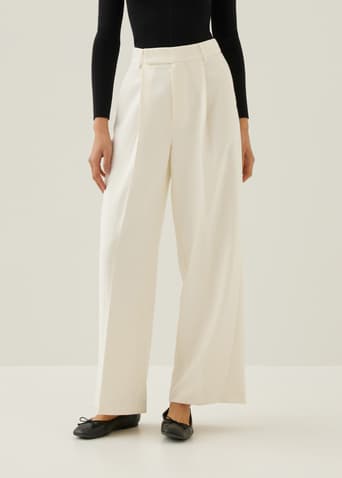 Rasha Mid Waist Tailored Straight Leg Pants