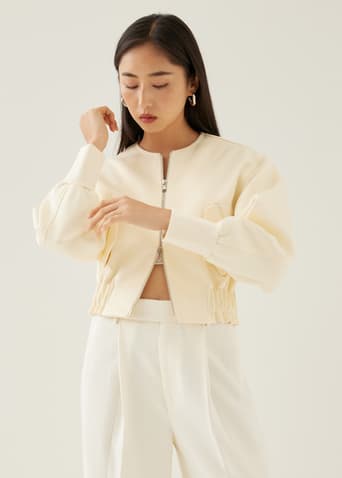 Rhoda Elastic Satin Jacket