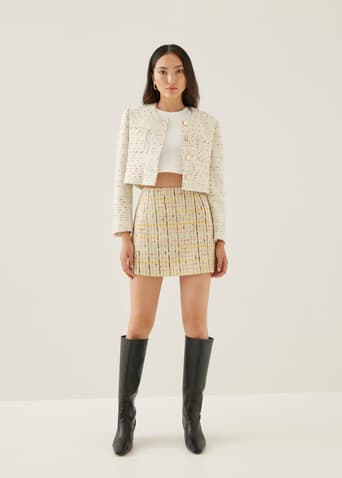 Linette Tweed A-line Mini Skirt
