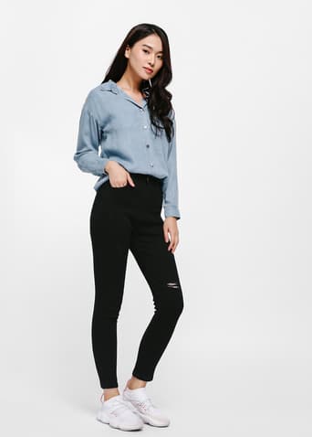 Greta High-rise Skinny Ankle Jeans - Black