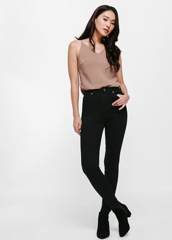 Greta High-rise Skinny Jeans - Black