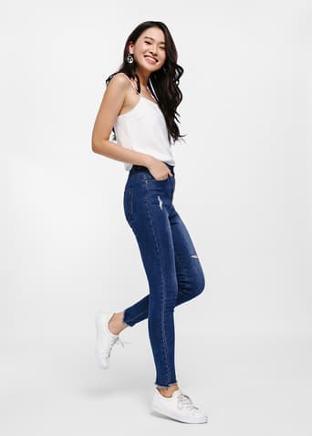 Greta High-rise Skinny Jeans - Medium Wash