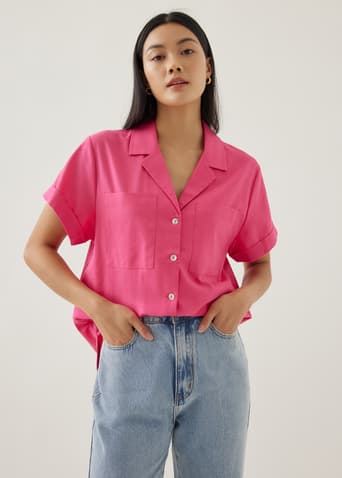 Ferica Linen Boxy Shirt