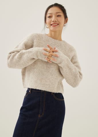 Jennie Relaxed Fuzzy Knit Sweater