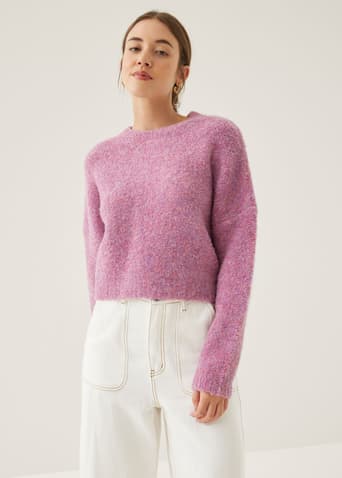 Jennie Relaxed Fuzzy Knit Sweater