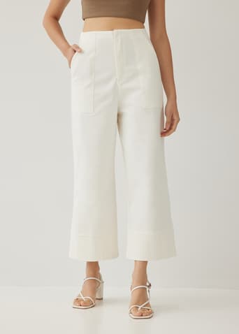 Peanne Cotton Wide Leg Culottes