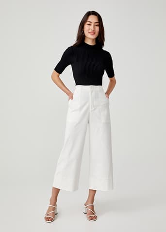 Peanne Cotton Wide Leg Culottes
