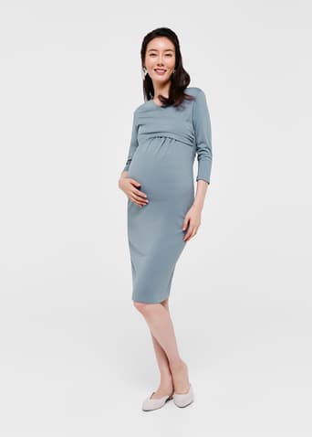 Twyla Maternity Bodycon Wrap Dress