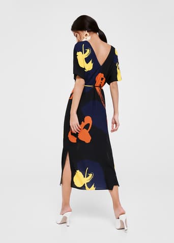 Everleigh Printed V-neck Maxi Dress in Artful Zest