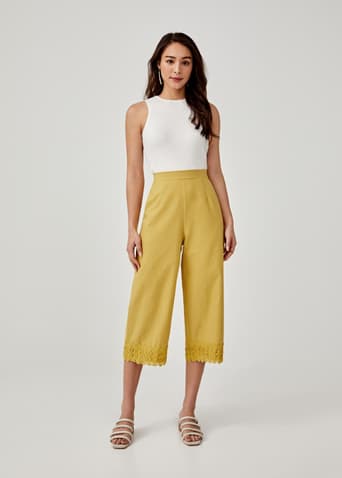 Sheena Broderie Anglaise Wide Leg Culottes