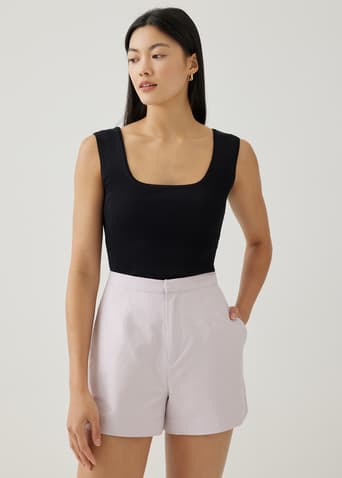 Buy Meran Scoop Neck Crop Tank Top @ Love, Bonito Singapore, Shop Women's  Fashion Online