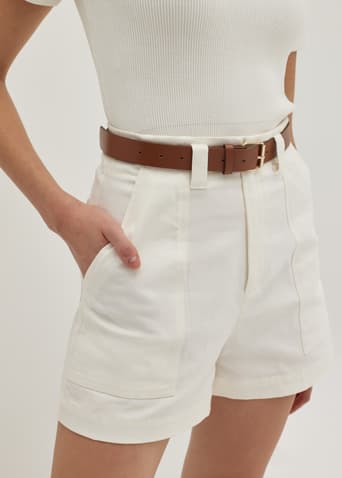 Wesson Belted Cotton Shorts