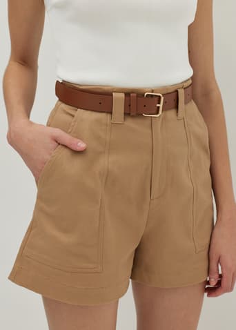 Wesson Belted Cotton Shorts