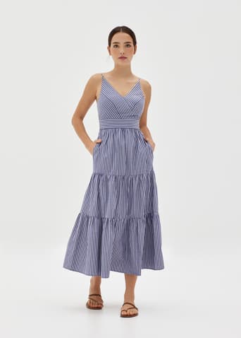 Pixie Padded Tiered Maxi Dress